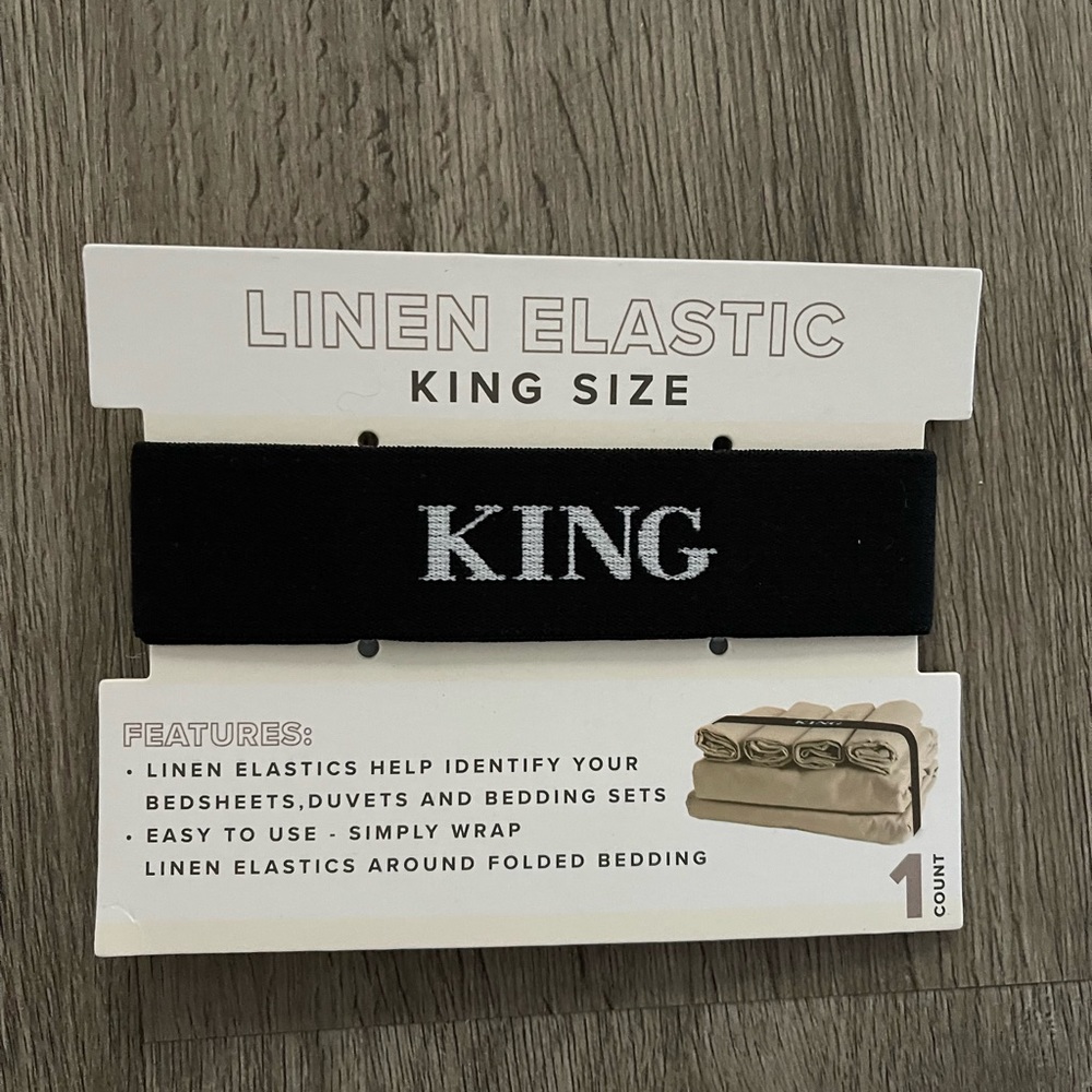 1 King Size Linen Elastics for Bedsheets - NWT ✨
